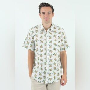 Anchor Boys Pina Colada Button Down Shirt Size Medium